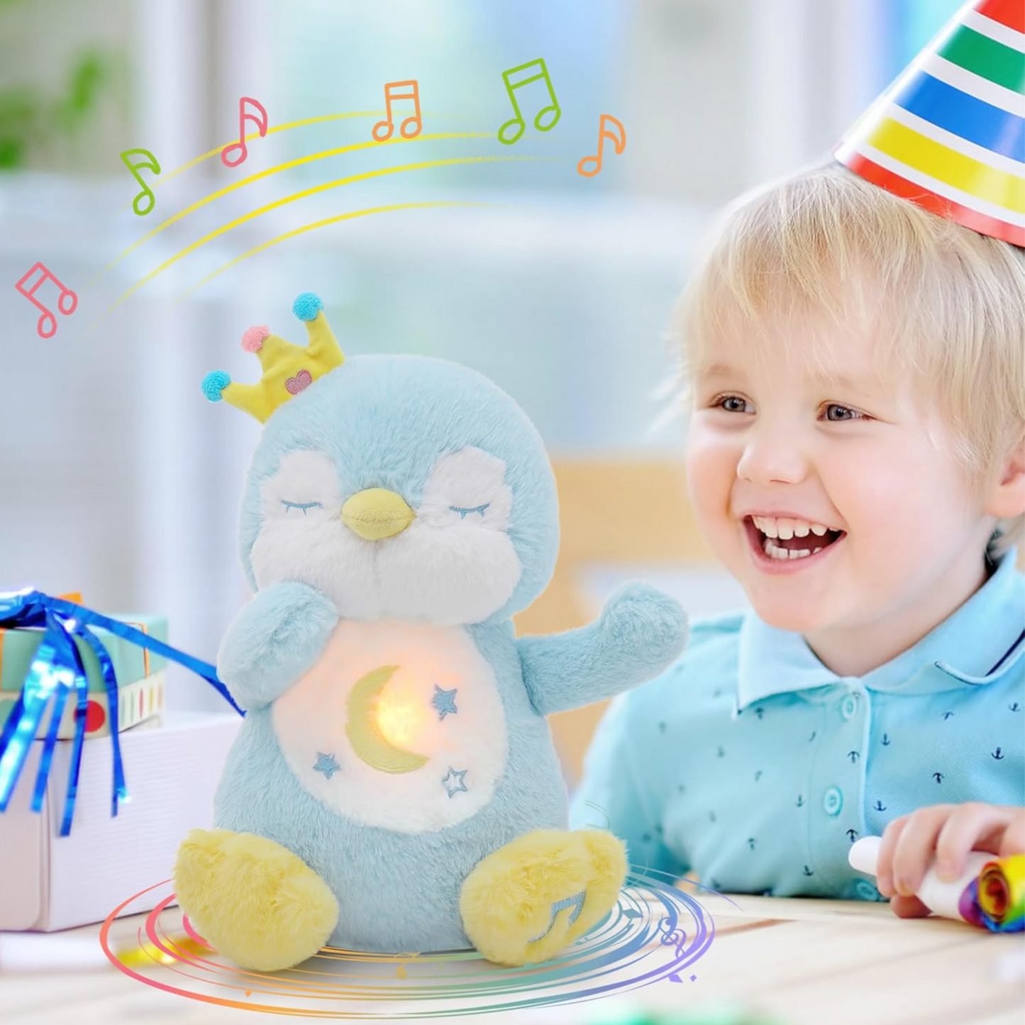 Peluche Anti Estrés Pingüino Musical - Relajación Infantil y Sensibilidad